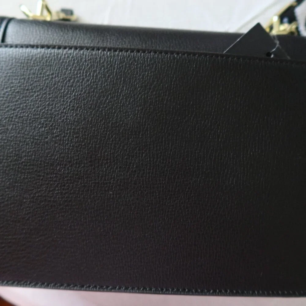 Karl Lagerfeld Paris Simone Small Leather Crossbody Black No Handle - Picture 8 of 12